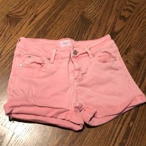Pink jean shorts